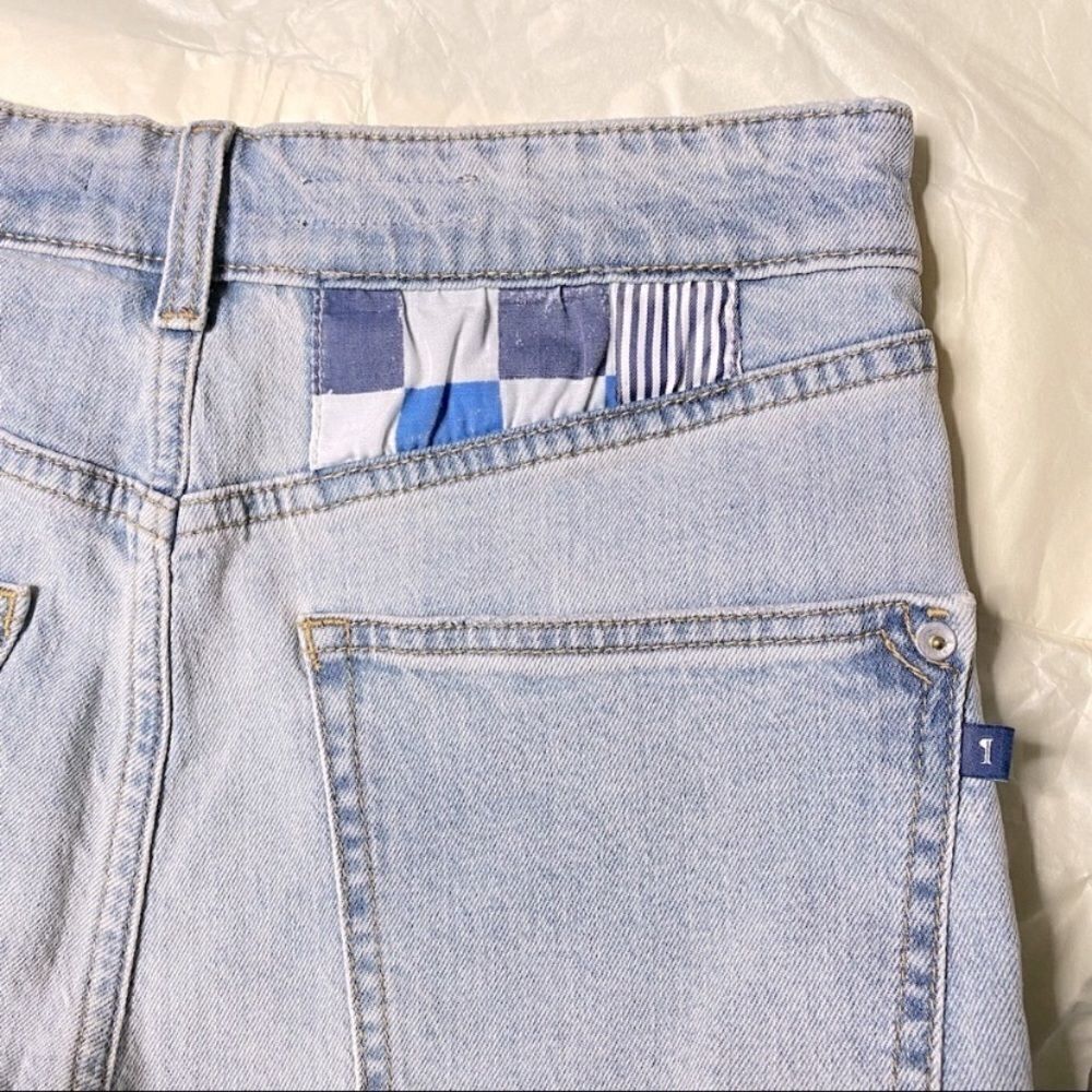 Pilcro Ultra High-Rise Patchwork Denim Bermuda Shorts - Picture 8 of 12